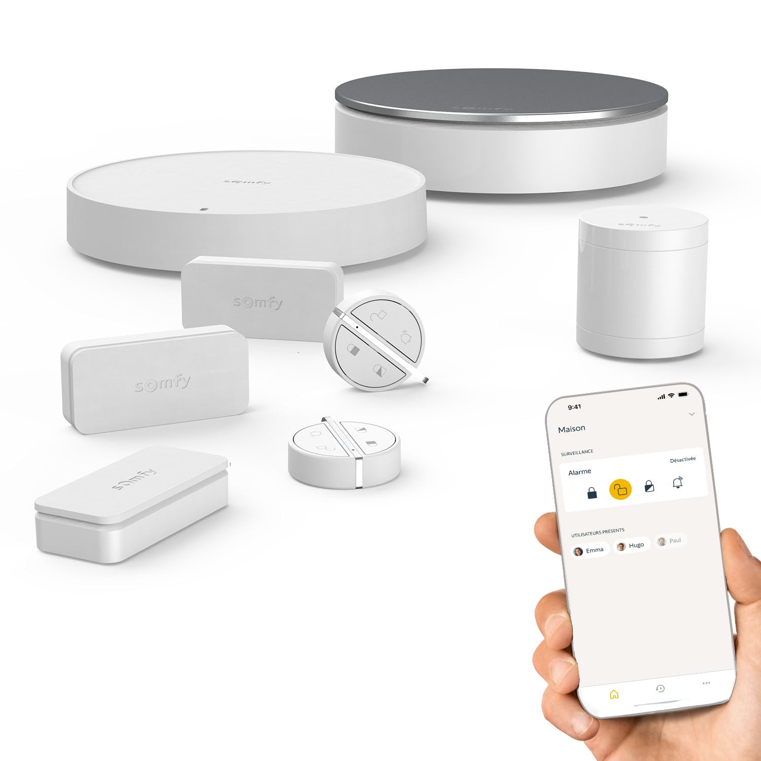 Somfy Home Alarm Essential - Système d'Alarme Maison sans Fil Connecté WiFi