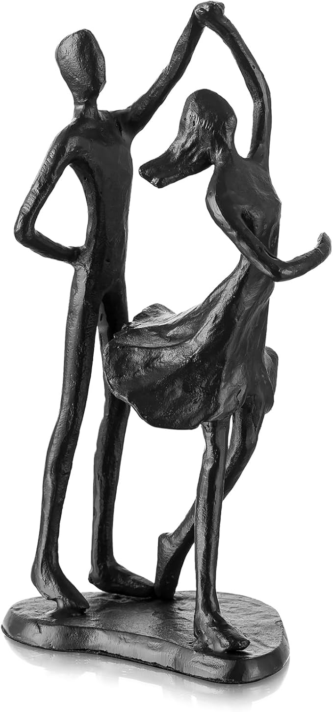 Sziqiqi Iron 6th for Couple Black Metal Couple Sculpture