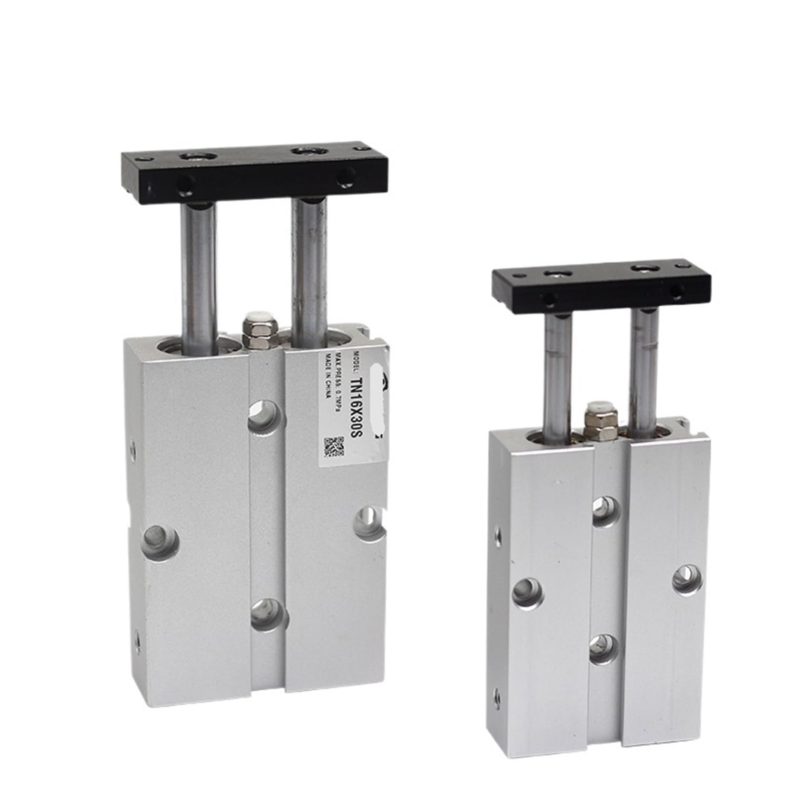 Cylindre pneumatique double effet TN10 résistant aux charges radiales course 200mm