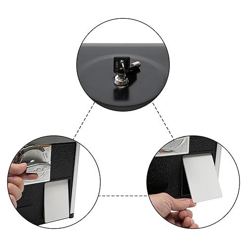 Miniatura 7 de Máquina expendedora, máquina expendedora comercial de cápsulas de monedas de 25 centavos con cerraduras, máquina expendedora de cápsulas negras para