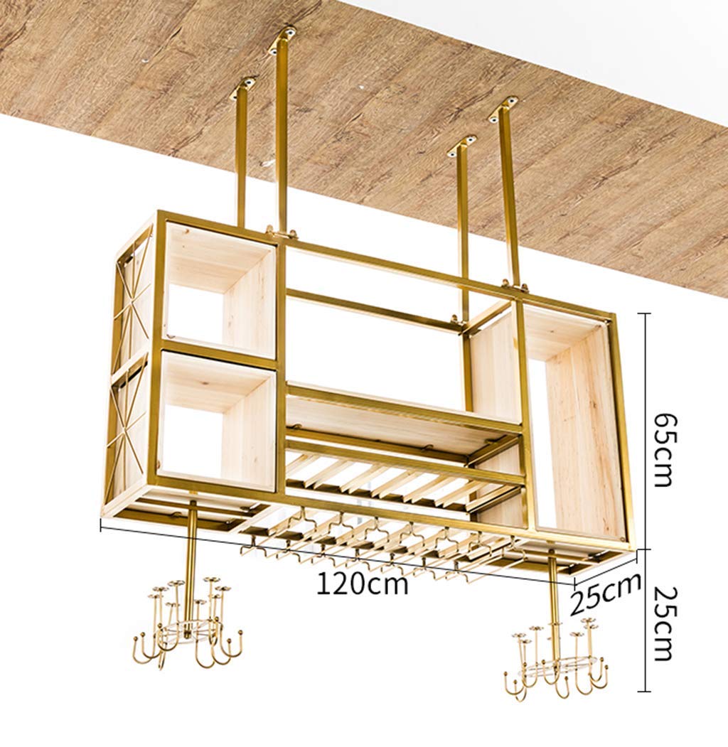 Estante para vinos, estantes para vinos Eylink, estante de almacenamiento para vinos colgante de techo sólido, gabinete de metal, enfriador de botellas de vino, estantes de exhibición decorativos,