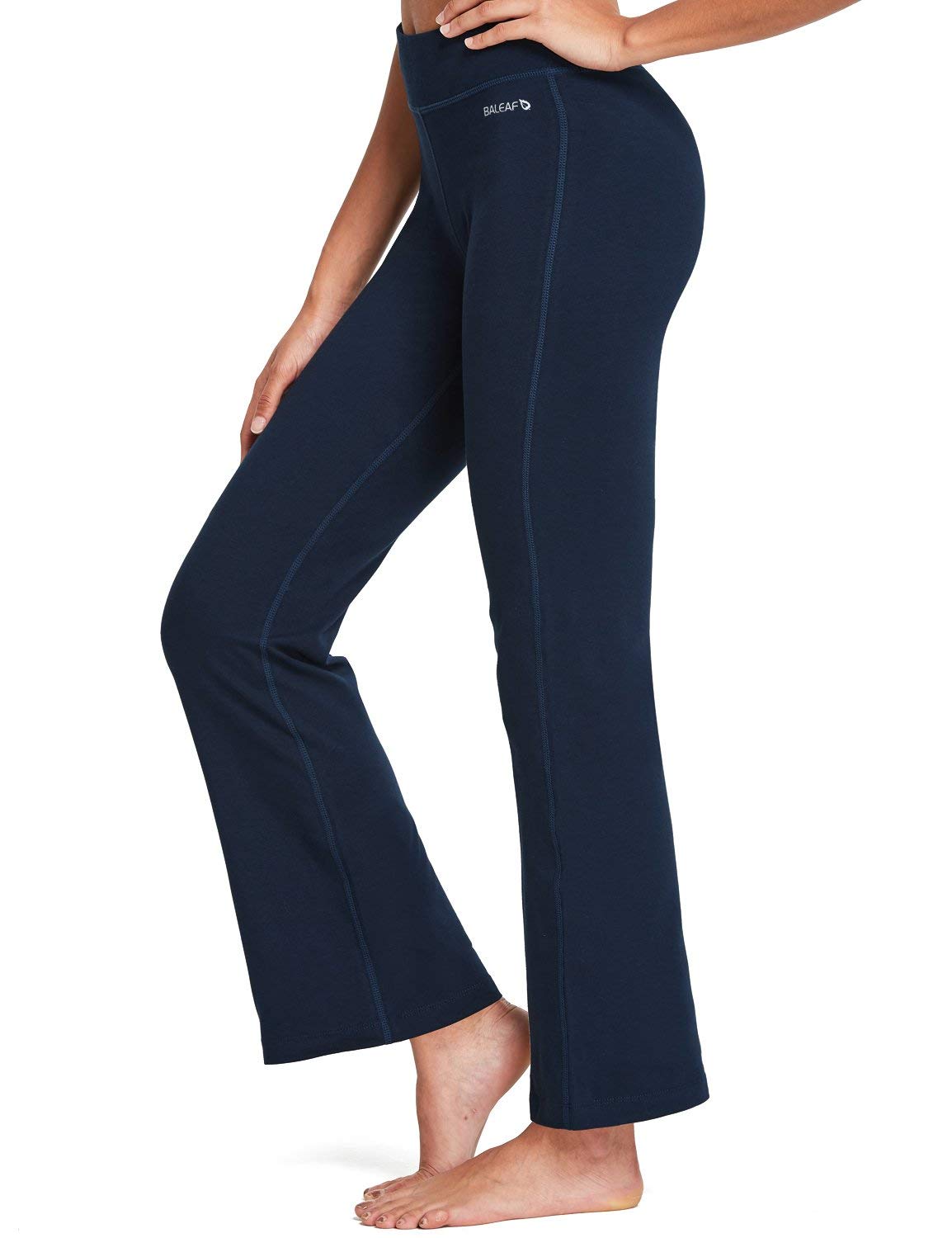 baleaf Pantaloni da Yoga Donna Pantaloni Campana Donna con Vita Alta Tasca Interna Tanspirante Comodo Pantaloni Sportivi a Casa