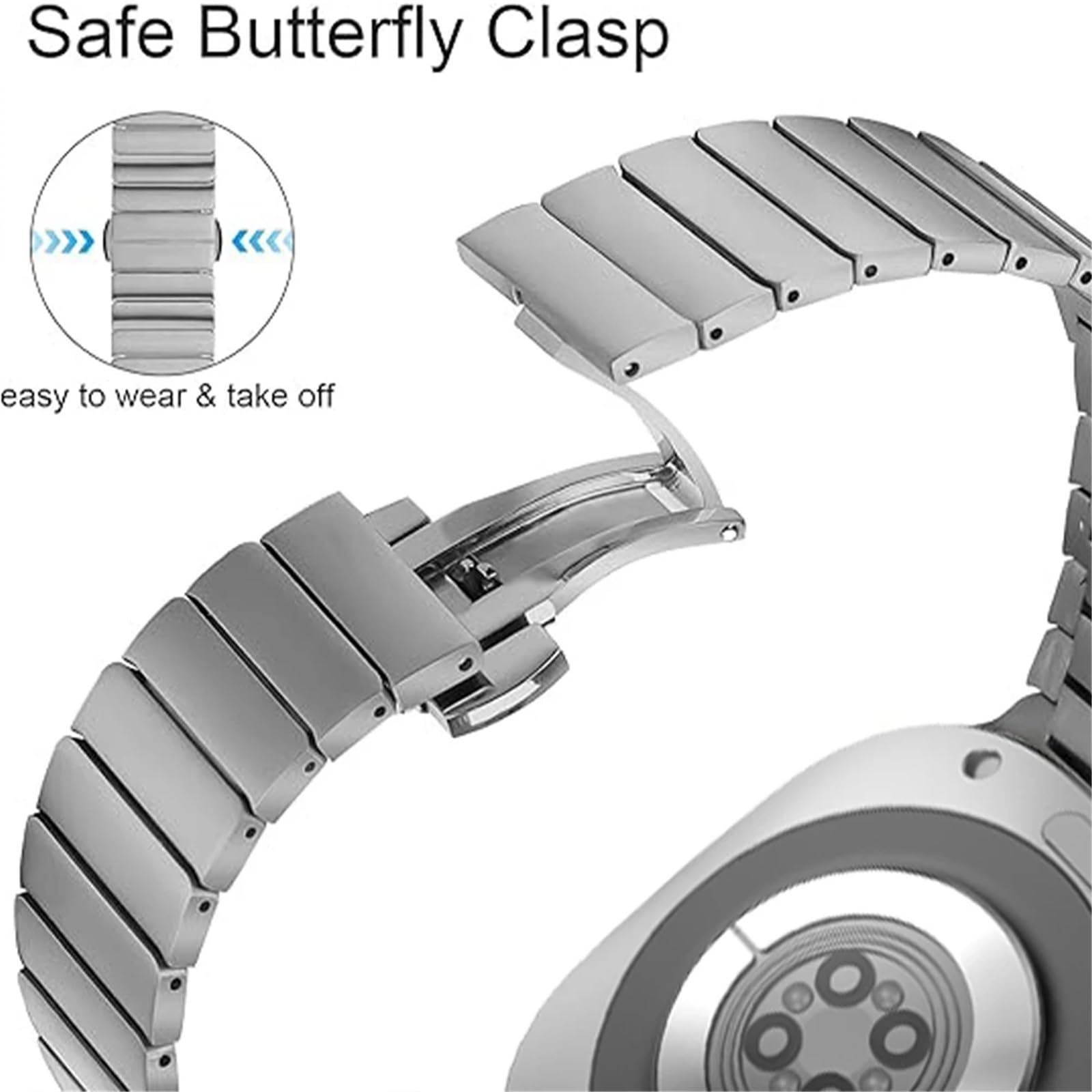 Metalowy pasek na nadgarstek do zegarka Samsung Galaxy 7 Ultra 47 mm bransoletka pasek ze stali nierdzewnej do pasków do zegarków Samsung Galaxy 7 ULTRA 47 mm