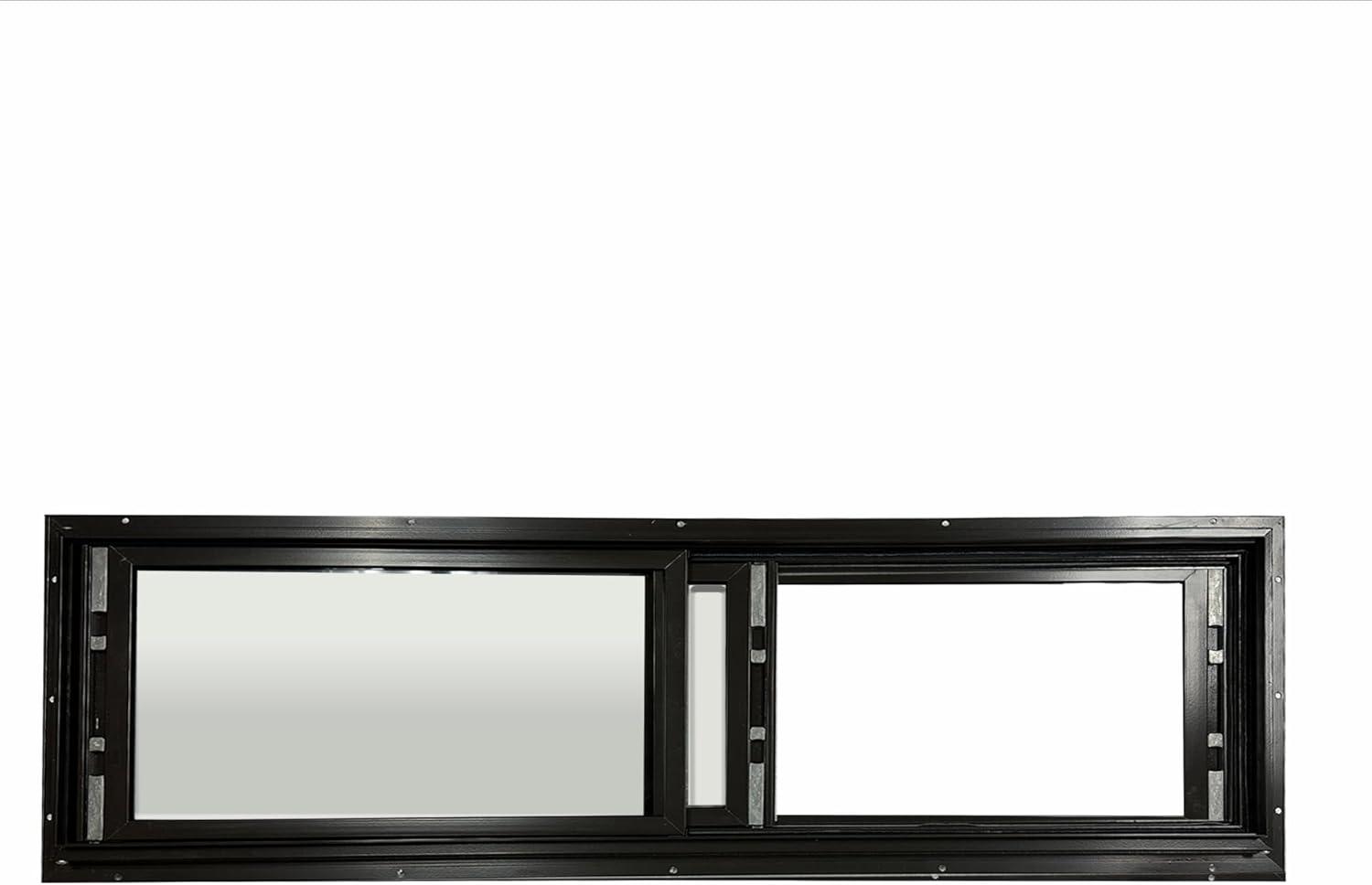 Elusive Wildlife Original Deer Blind Window, T2 Horizontal Slider for Deer Hunting Blinds, Metal Frame with Glass Windows That Protect from Cold and Rainy Weather
