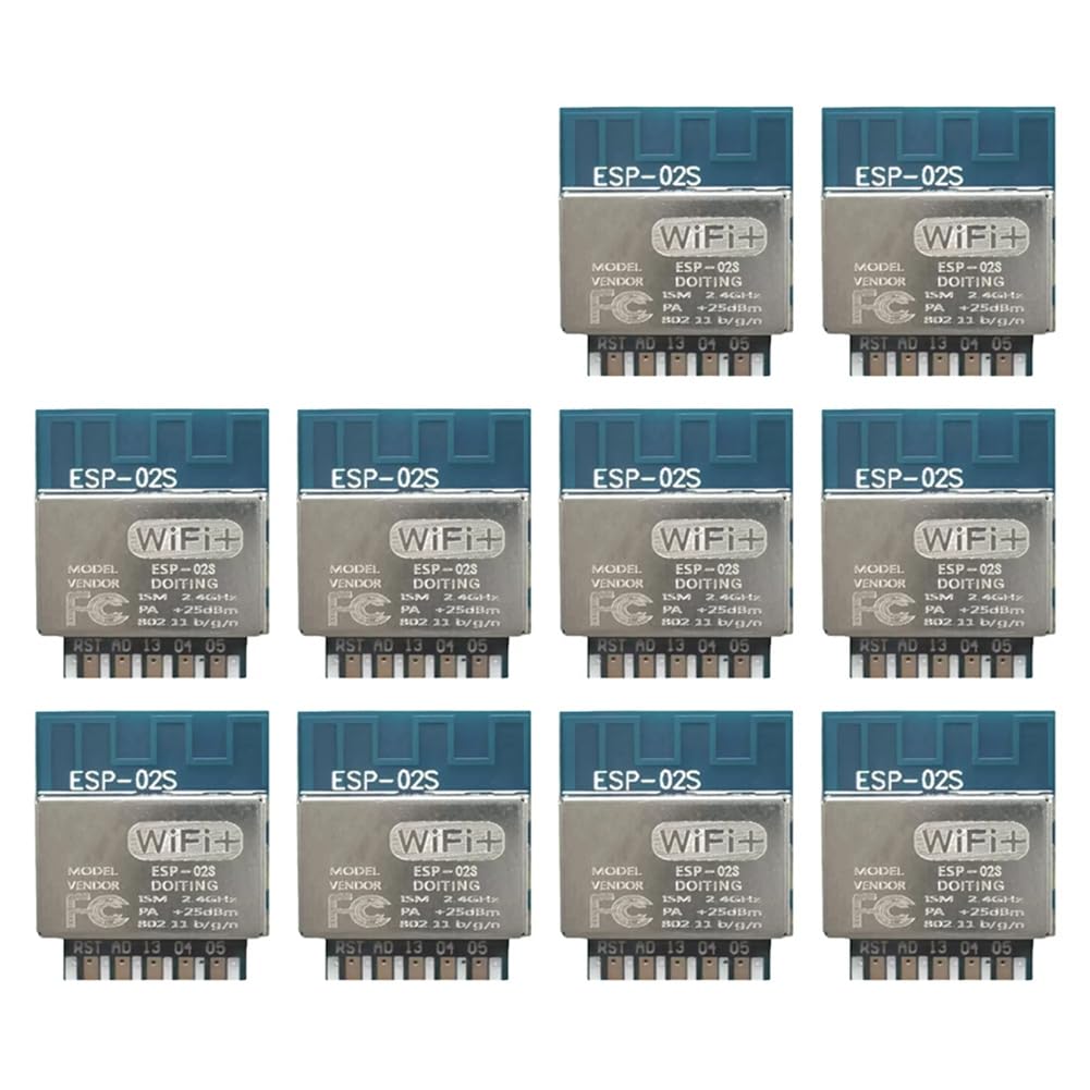 Do ESP-02S do ESP8285 Wi-Fi - 10 sztuk seryjnych Golden Finger-Paket Bezprzewodowa przezroczysta transmisja do ESP8266