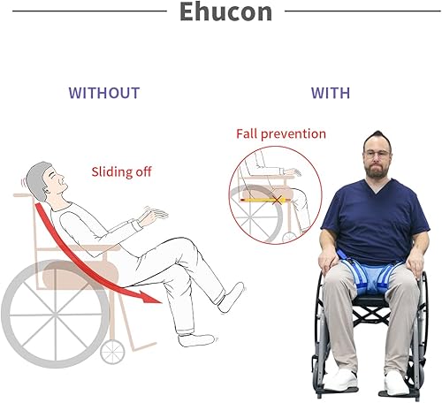 Miniatura 6 de Cinturón de seguridad para silla de ruedas, almohadilla de incontinencia altamente absorbente, arnés de seguridad para silla de ruedas para