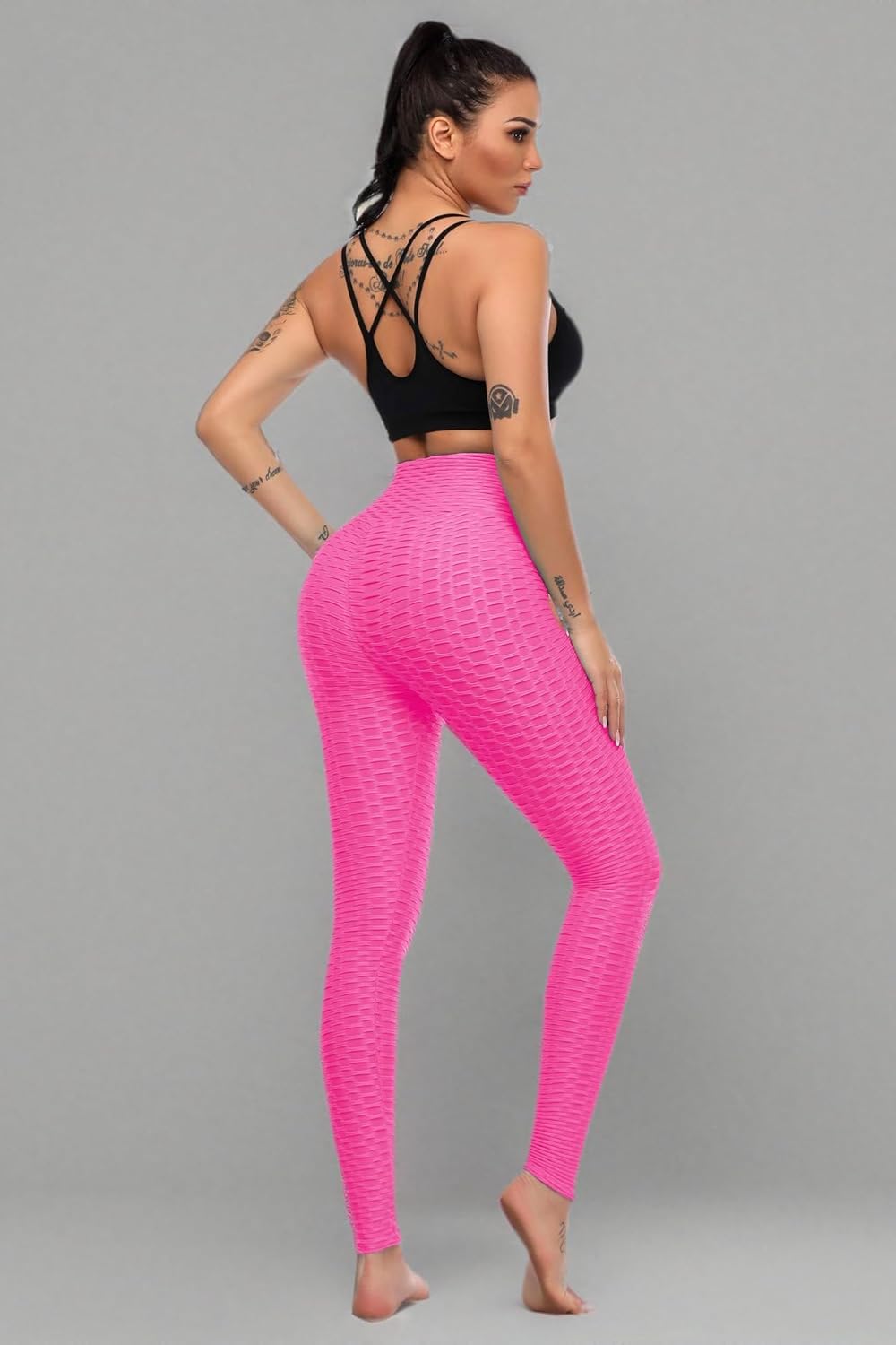 Cheapestbuy Scrunch Butt Leggings for Women High Waist Textured Yoga Pants Ruched Butt Lifting Workout Tights - Image 6