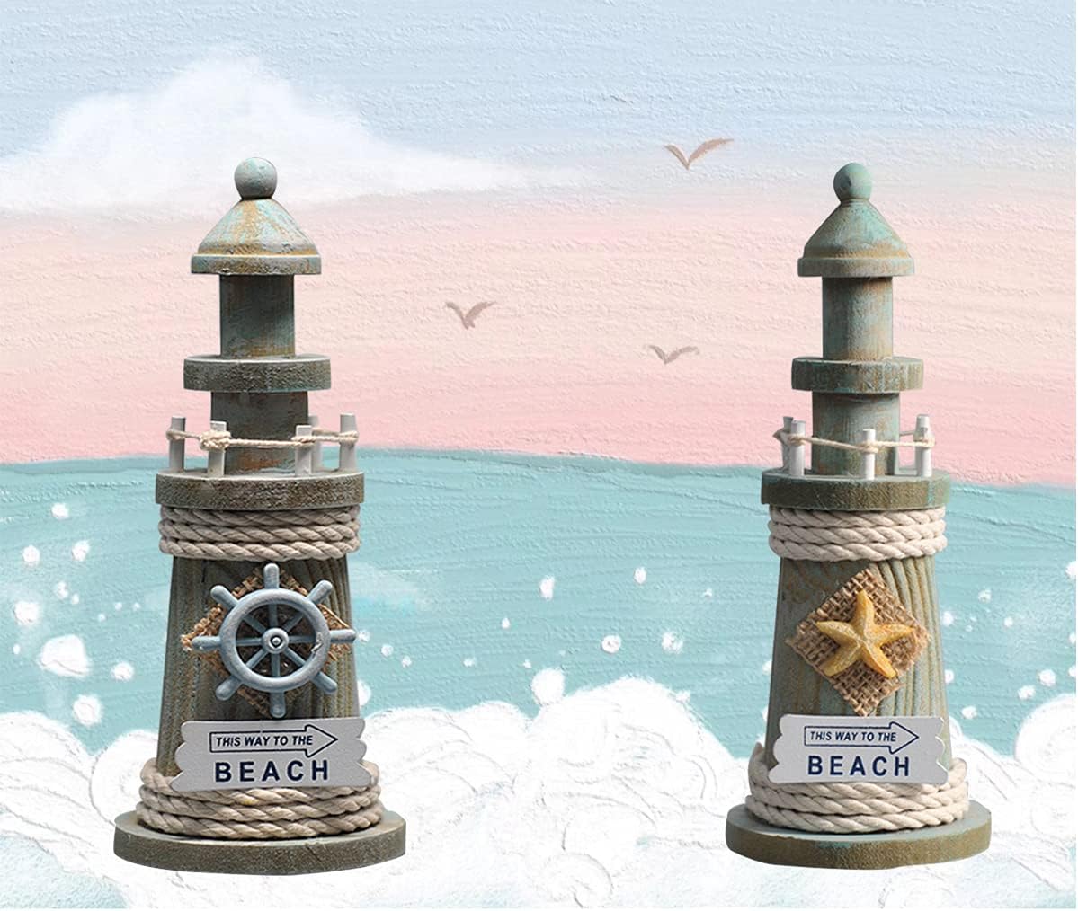 UMIKOTO 高松玉藻防波堤灯台のブローチ < 作品 | Steel Factory 空間の個性を創る、鉄の家具。 木製灯台装飾 2パック 7.5インチ 装飾 航海灯台 ウィソニーク 素朴な海 ビーチテーマ 灯台 装飾 ハンドメイド 木製灯台 オー