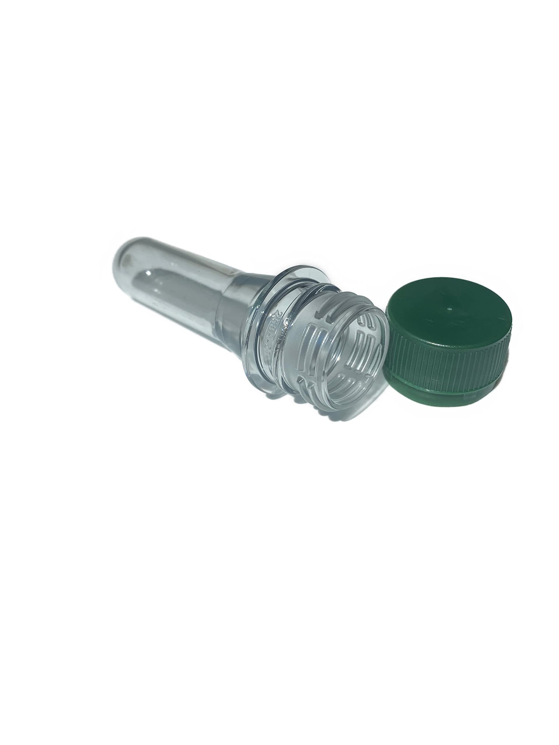 Petling vacía PET Preform Petling 9 cm con tapa verde 10 unidades para geocaching accesorios impermeables petling transparente preformas