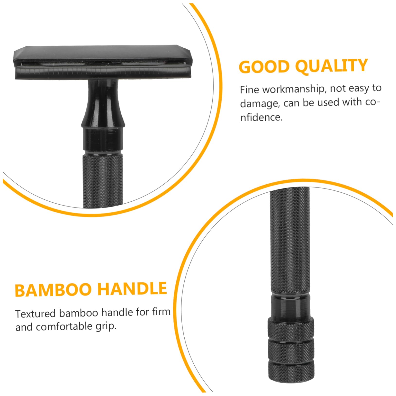 DOITOOL 3sets Rasoio Manuale Doppio Lato Stile Vintage Strumento Da Barba Leggero e Portatile Per Uomini Per Uso Quotidiano e Viaggi