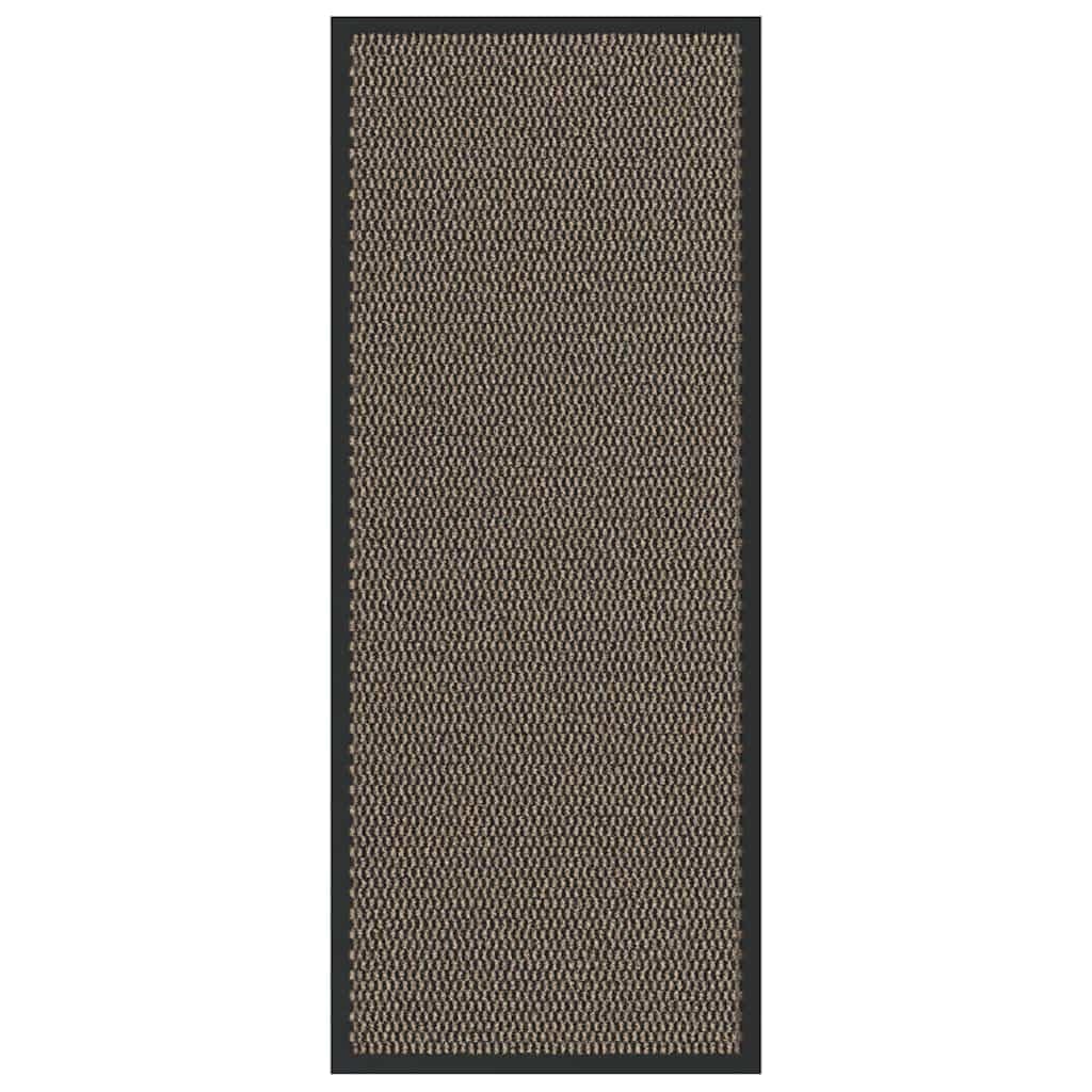 Tapis d'Accueil de Couloir et Cuisine Marron pour Entrée Couverte