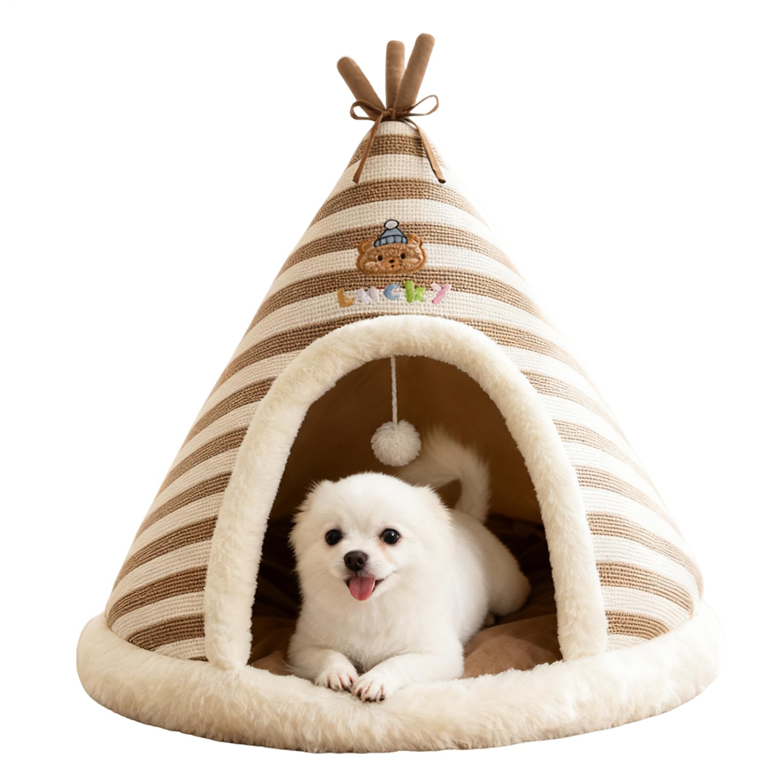 Maison doudou tunnel chaud pour chat rétif au froid hivernal