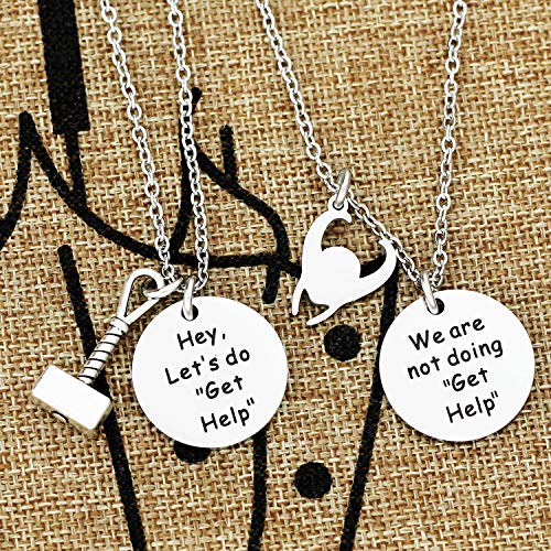 Kivosiiviz Thor Loki Friendship Jewelry Marvel Comic Inspired Necklace for Best Friends Set of 2 Merchandise Staff Loki Merch Marvel Necklace4