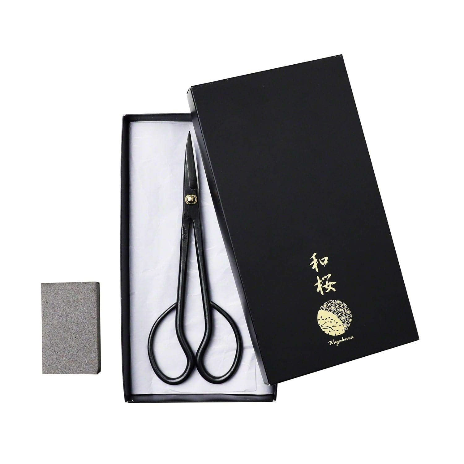 Wazakura Japanisches Bonsai-Pflegeset – Satsuki-Schere 180 Mm + Saft-Rost-Radiergummi, Geschenkbox