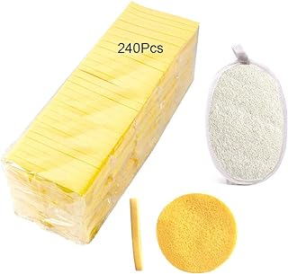Esponja facial comprimida, 240 unidades PVA p...
