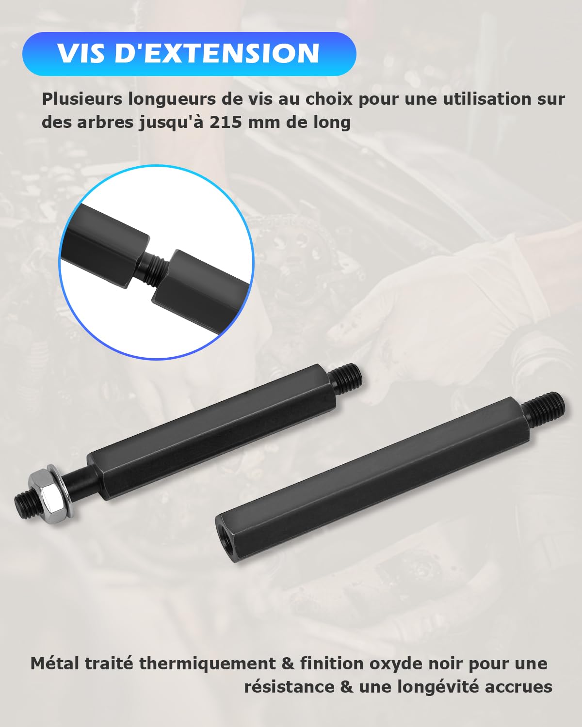 DAYUAN 14 pièces Kit Extracteur de roulement Jeu d'outils extracteur Kit Couteau de séparation, décolleurs d'engrenages et de roulements- 5 cm et 7,6 cm