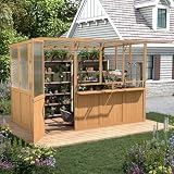 AECOJOY 6×10 Wood Greenhouse
