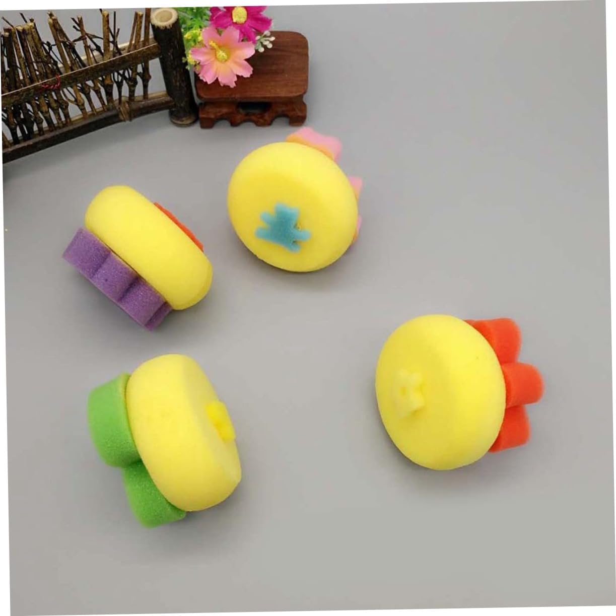 20pcs Long-Lasting Boys and Girls Painting Tools Round Sponge Brush Set Sponge Brush Paint for Art Classes Creative Play