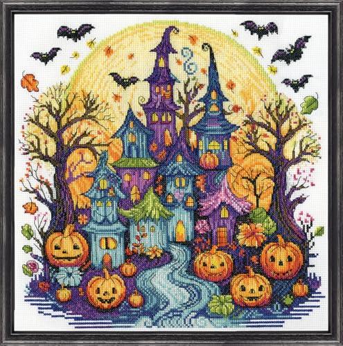 Spooky Village Counted Cross Stitch Kit