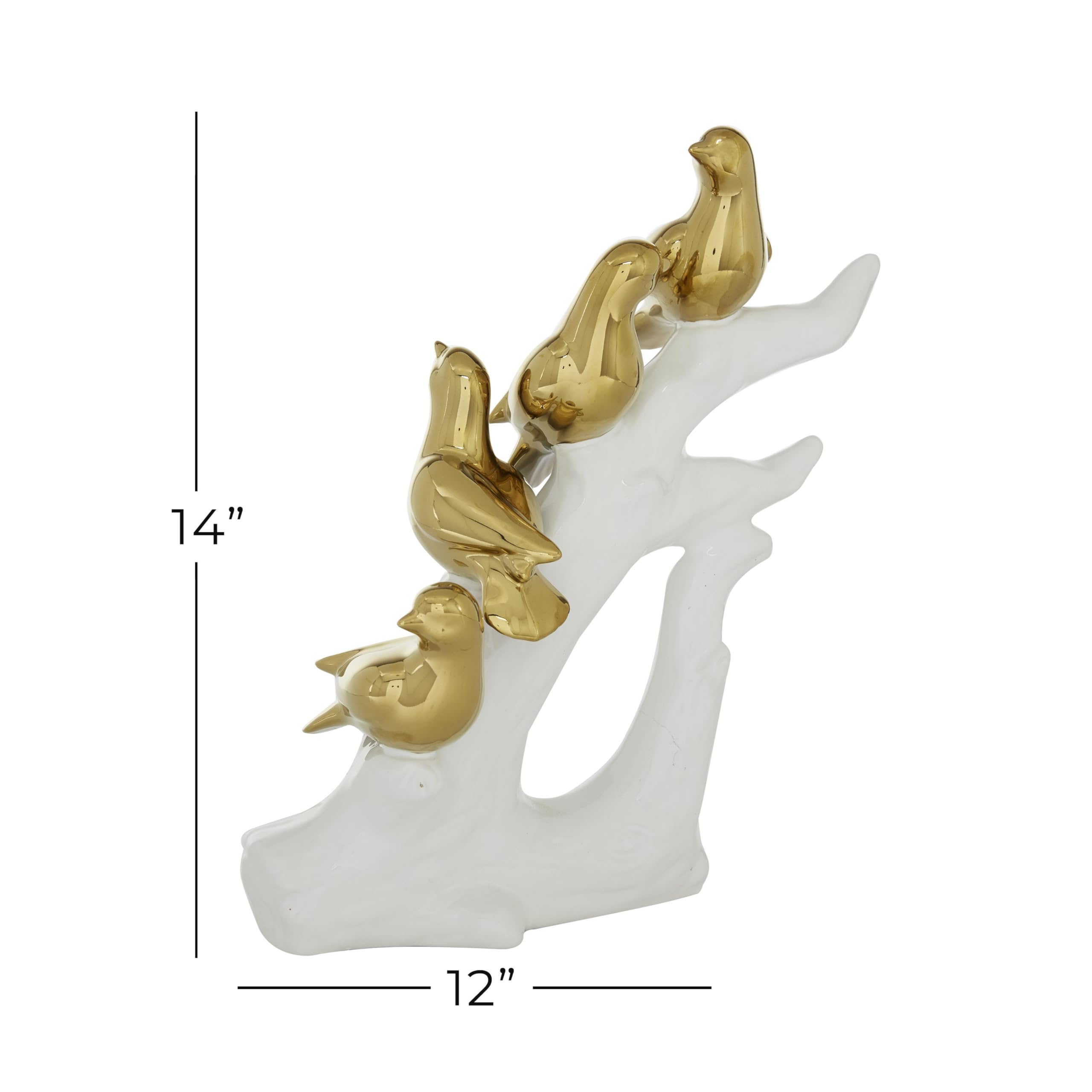 Amazon.co.jp: Deco 79 グラムスタイル ゴールド 磁器 鳥に