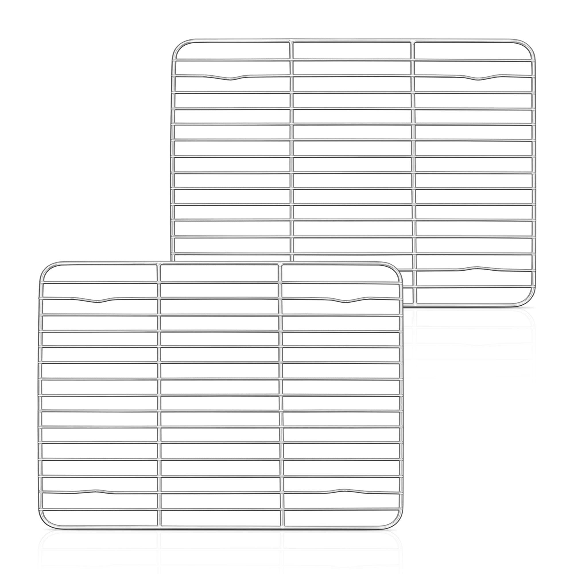 Herogo Grilles de refroidissement en acier inoxydable rectangulaires 29,5 x 23 x 1,5 cm Lot de 2