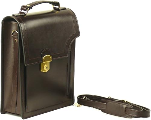 Amazon 淡路かばん工房 縦型 ｂ５ ショルダーバッグ 本革 日本製 ビートルショルダー スムース革 チョコ メンズ 国産 牛革 自立 ショルダーバッグ