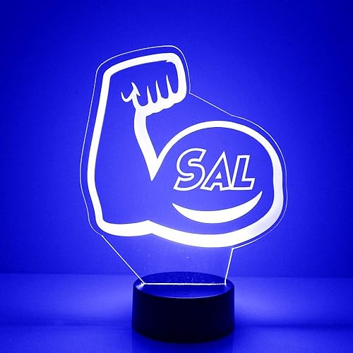 Miniatura 10 de Lámpara de luz nocturna con letrero LED personalizado con control remoto, pantalla iluminada con nombre o imagen personalizada, hecha en los Estados
