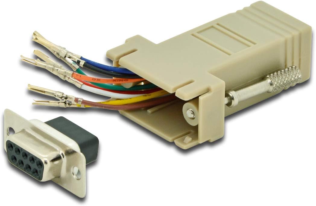 DIGITUS D-Sub 9 to RJ45 Adapter - Coupling for self-assembly - Plug to socket - RS-232 - RS-485 - PVC Case - Image 3
