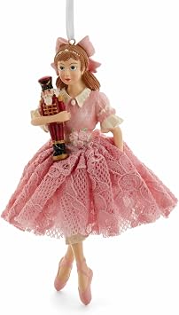 The Bridge Collection Ballerina Clara with Nutcracker Ornament