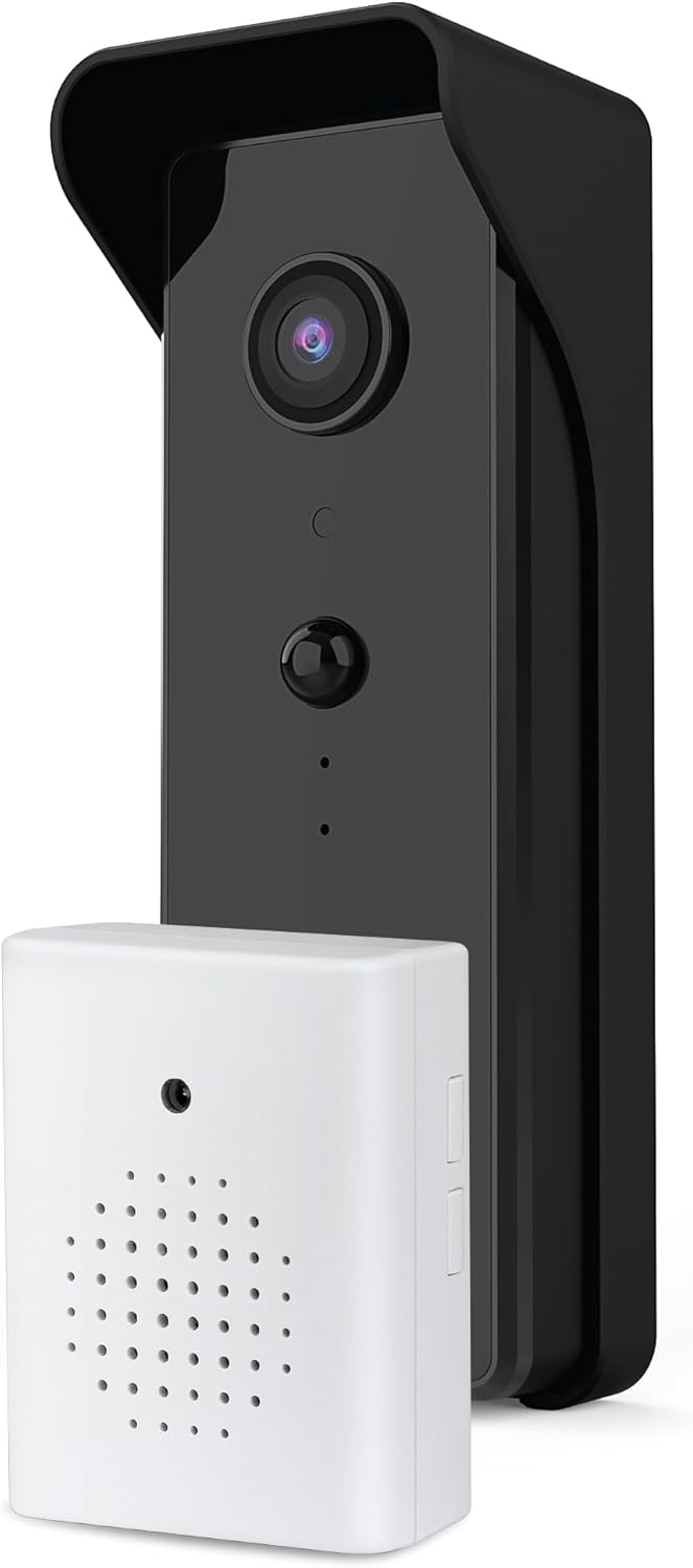 Feit Electric Smart Video Doorbell Camera, 2.4GHz Wi-Fi, No Hub, Two-Way Audio, Advance Motion Detection, 16ft. Night Vision, 2K HD Video, Micro SD Card Storage, Chime Included, Battery Powered Design 3 61F4FzMVTFL. AC SL1500