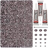 33000Pcs Crystal AB Rhinestones for Bedazzling, Bedazzler Kit with Flatback Rhinestones for Clothes Crafting Crafts Nails, 2,3,4,5,6mm Flat Back Resin Crystal Bedazzling Kit with B 7000 Glue Clear