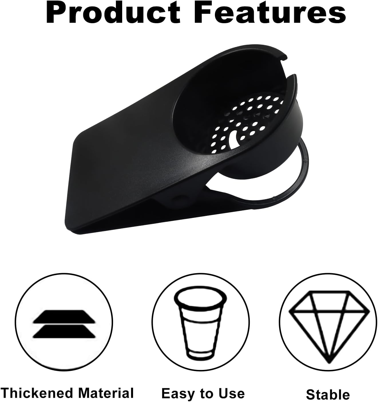 Black Drinking Cup Holder Clip, 1 Pack
