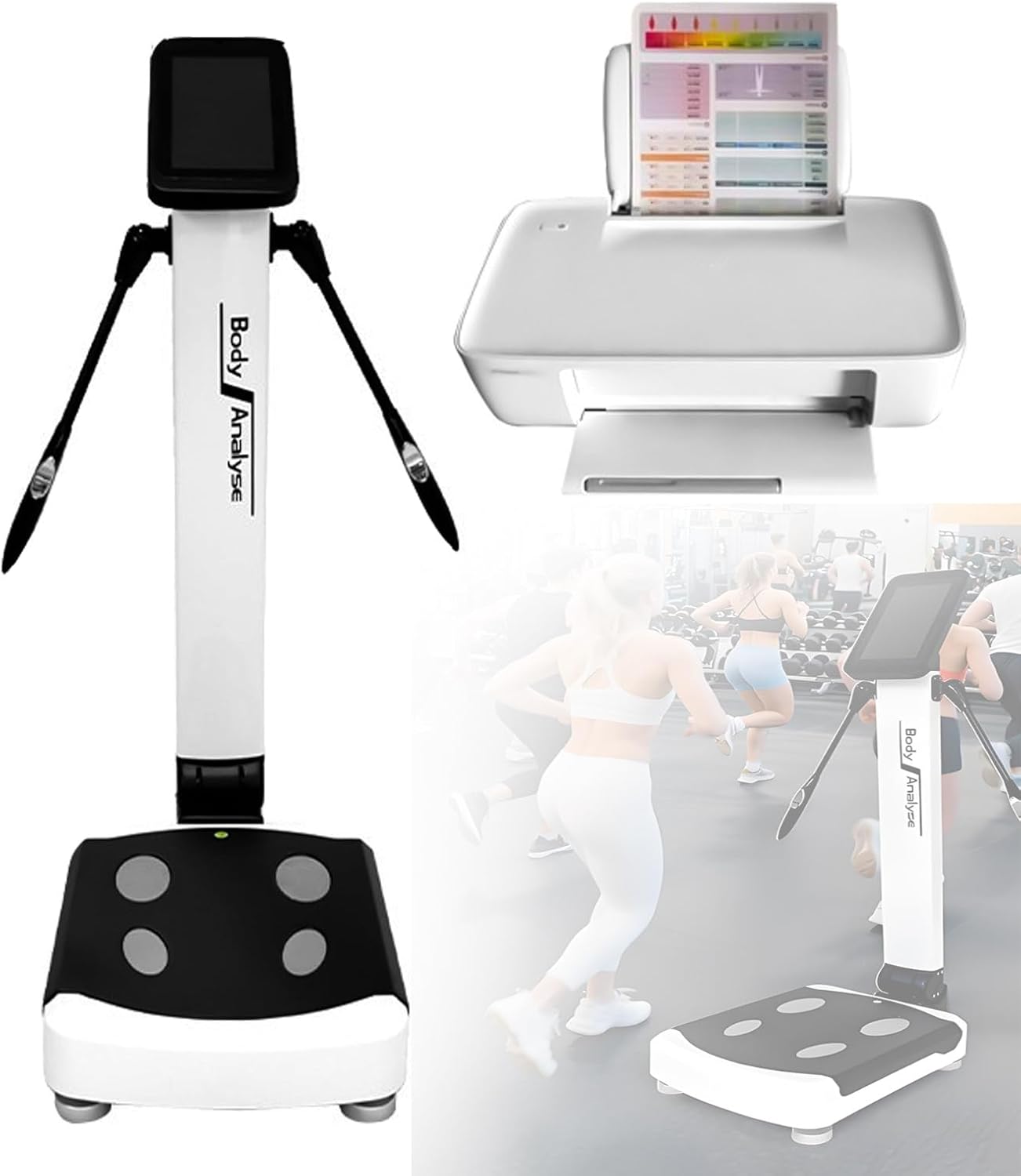 Body Composition Analyzer, 5-300 kg Smart Body Fat Scale Body Fat Percentage Scale for Home Use,High Precision BMI Analyzer 117x60x40 cm