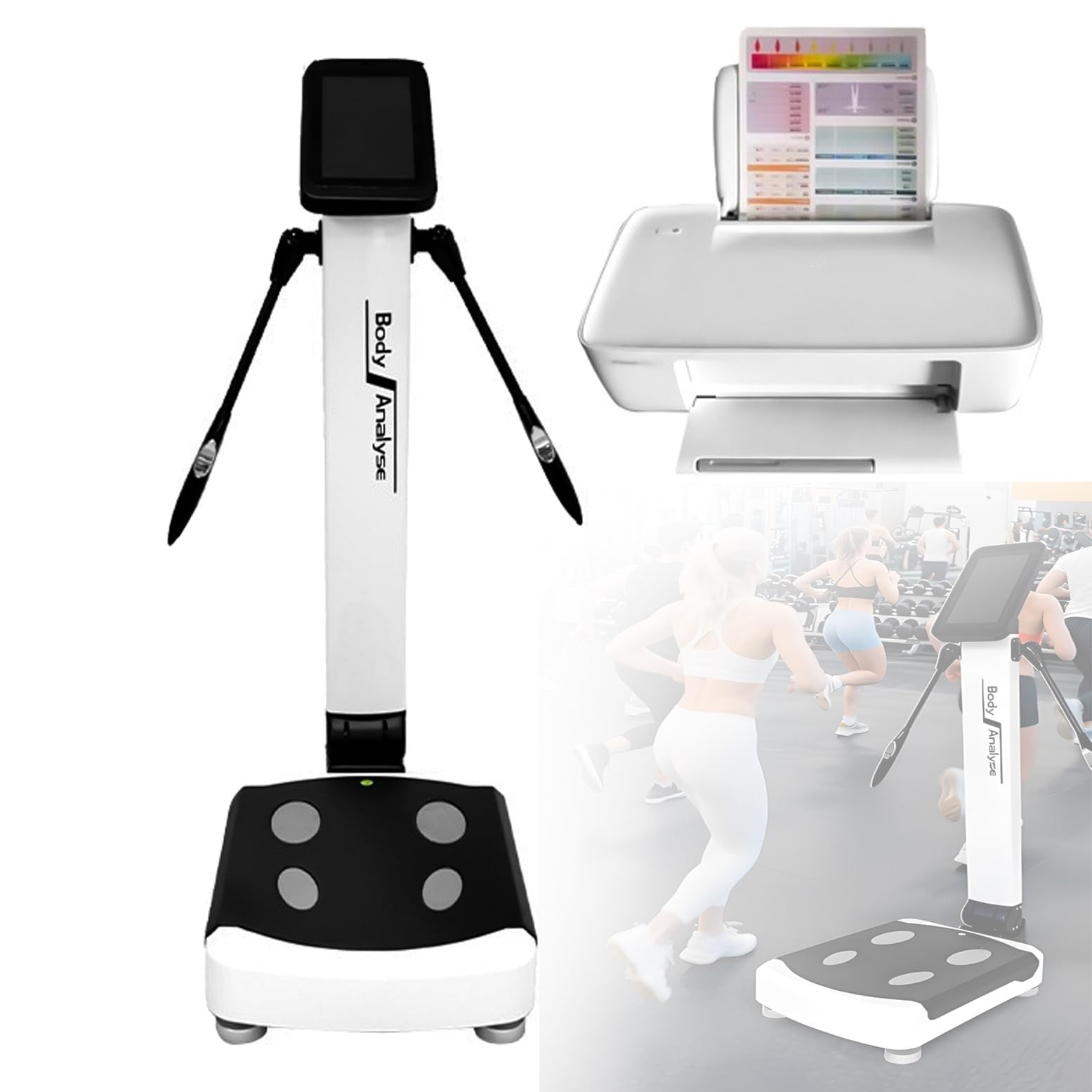 Körperfettwaage, 5-300 kg, Körperfettwaage, Körperfettanteilwaage für den Heimgebrauch, hochpräziser BMI-Analysator, 117 x 60 x 40 cm