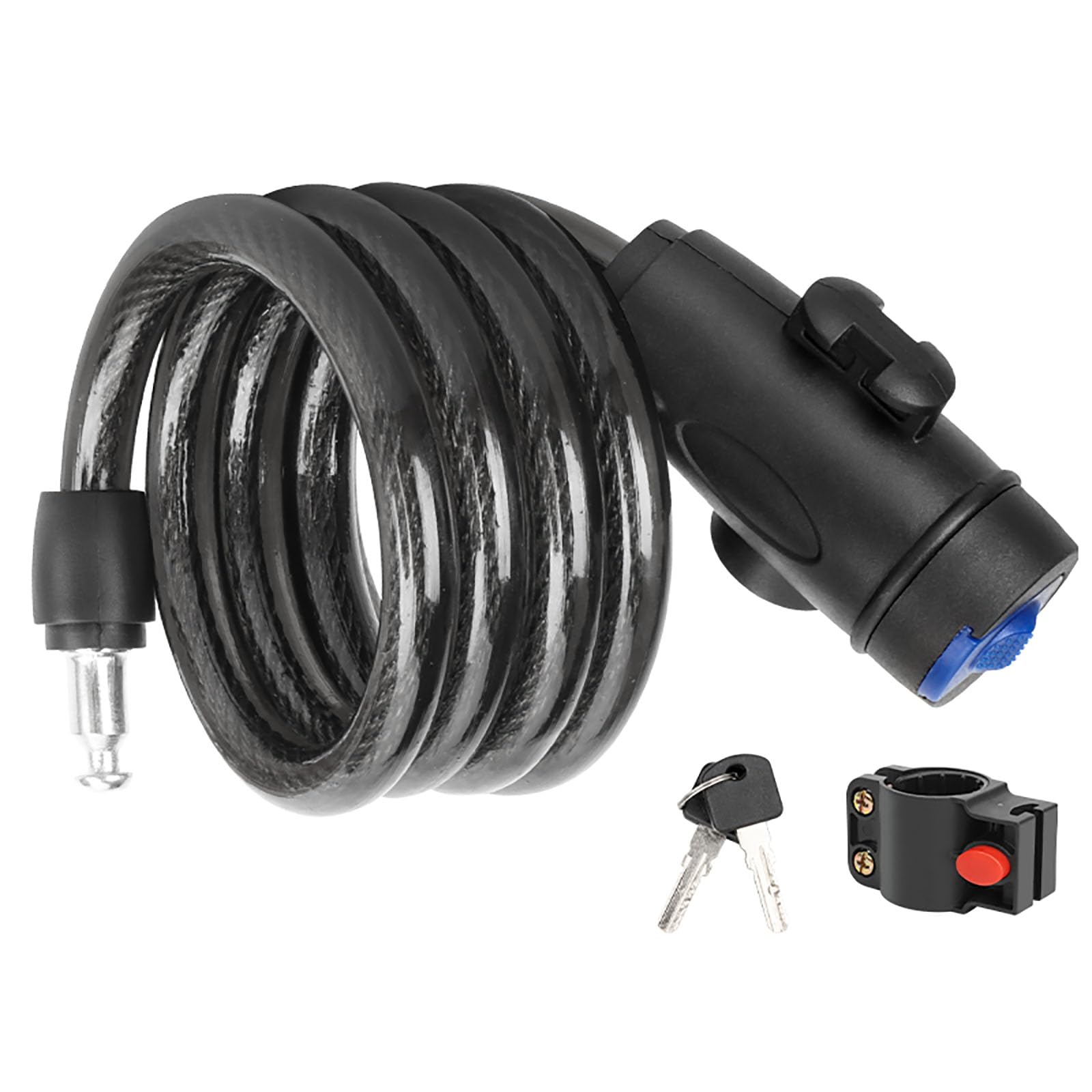 LECREA Bike Lock for Brompton G Line 2024, 110cm/1cm High Security Bicycle Cable Lock, Anti Theft Lock with Mounting Bracket for Bicycle Motorcycle Mountain Bike