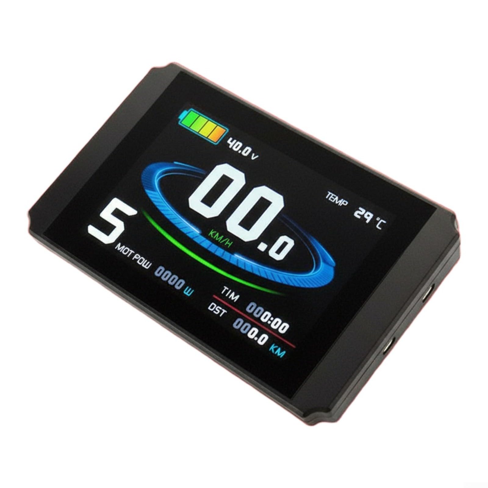 LCD8HU Ebike Display Per Controller KT Schermo a Colori 24V-48V Porta USB Impermeabile Dati Velocità In Tempo Reale Materiale ABS Ciclismo Pendolarismo