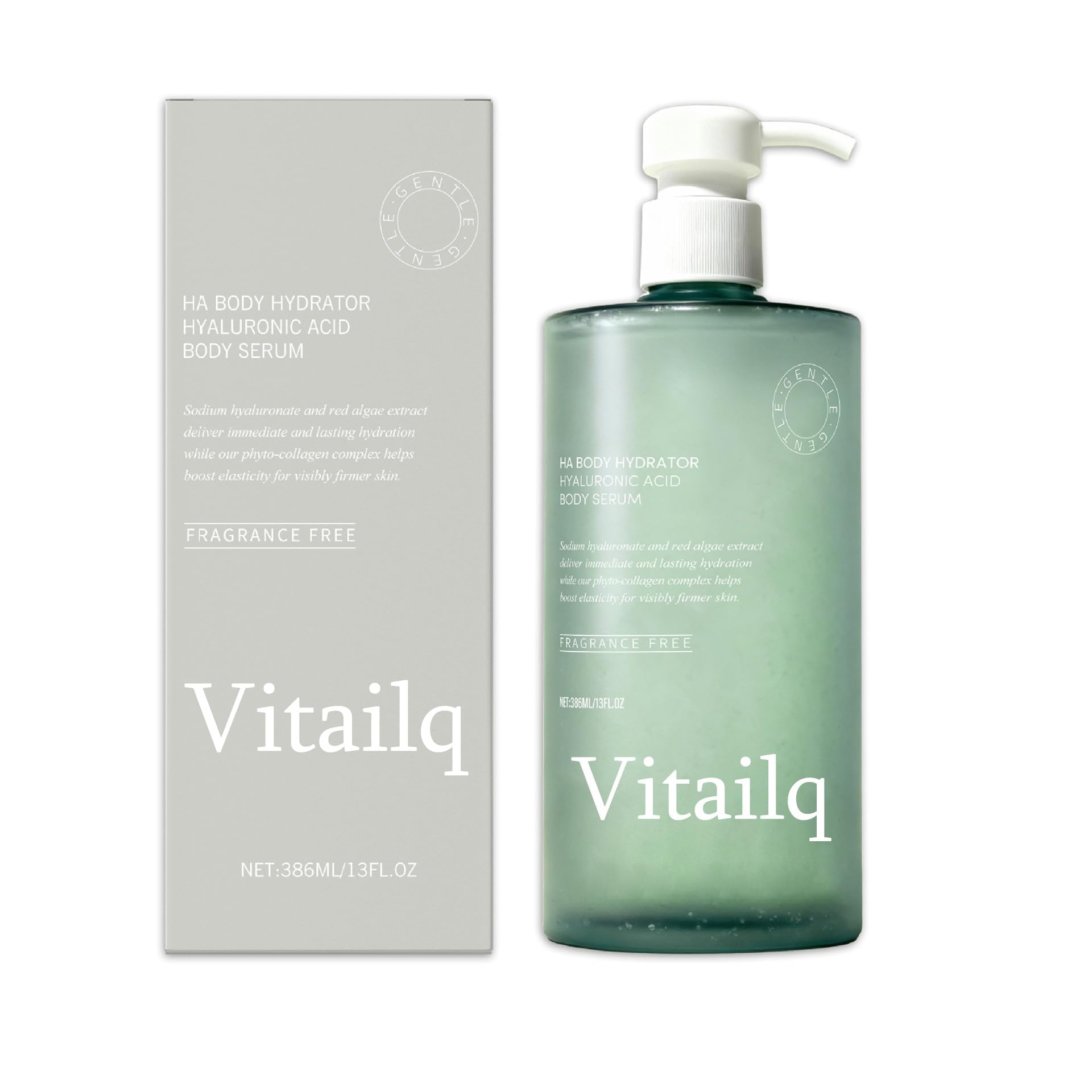 Vitailq Ha Hydrating Body Serum, Body Hydrator Hyaluronic Acid Body Serum, Lightweight Fast-Absorbing Body Care for Deep Hydration & Silky,Non-greasy Skin