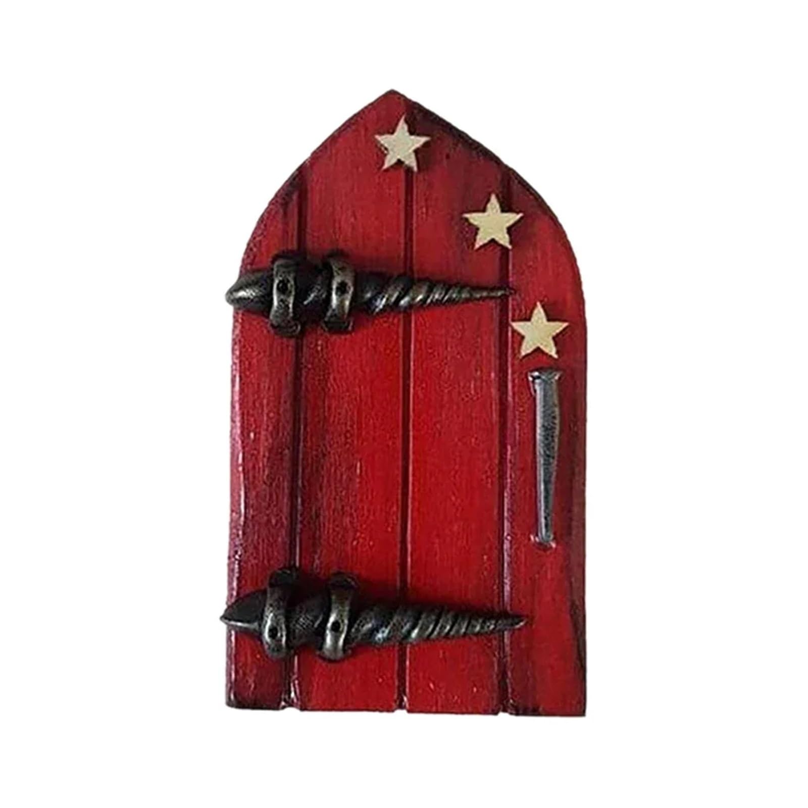 Diyouke 3pcs Miniature Fairy Door Set - Wooden Elf Door for Garden Decoration - Creative Dollhouse Accessory(Color 17)