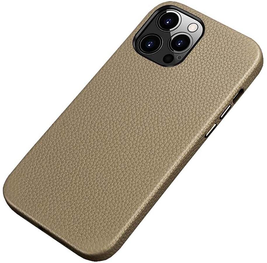 Coque cuir iPhone 11 Pro Max antichoc protège caméra et écran couleur grise