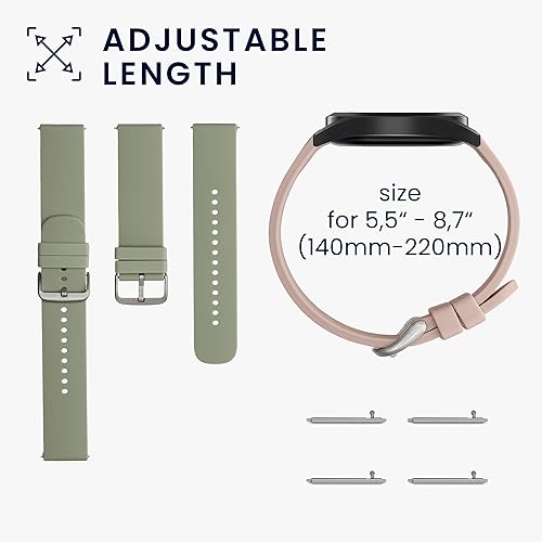 Miniatura 5 de kwmobile Correas compatibles con Huami Amazfit Bip 5  Amazfit GTR 4 correas  2 correas de silicona de repuesto  negroazul oscuro