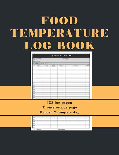 Food Temperature Log Book Easy to use fridgefreezer log to record temps for restaurants, bars, cafes or any business handling or storing food. ...