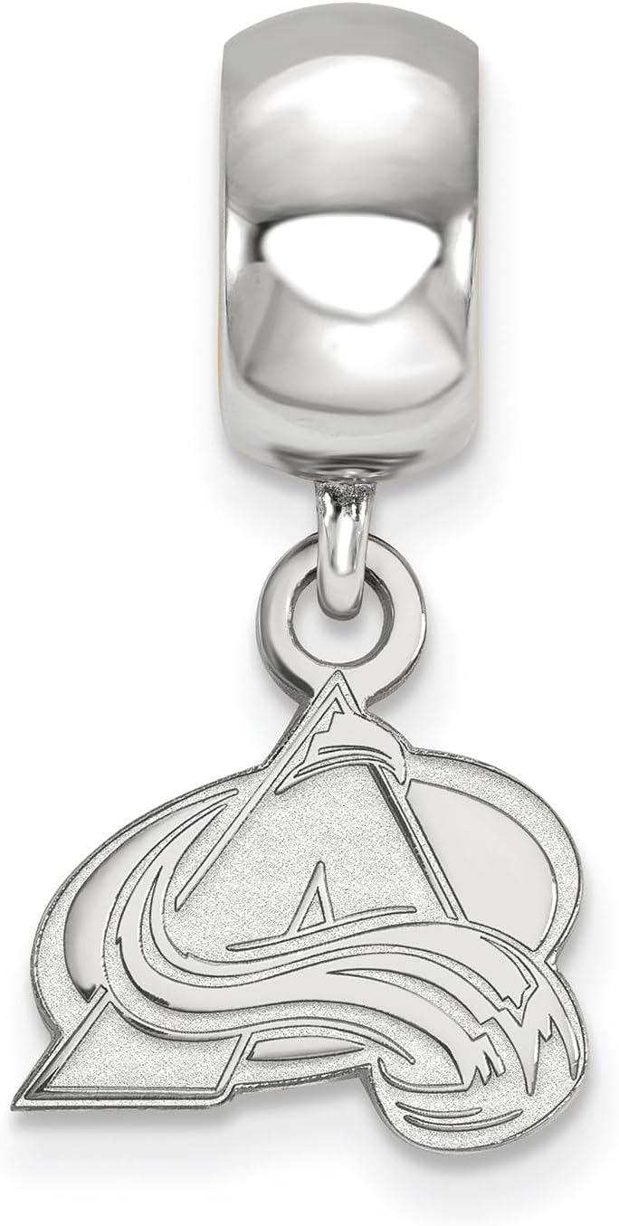 Colorado Avalanche Bead Charm Extra Small (3/8 Inch) Dangle (Sterling Silver)