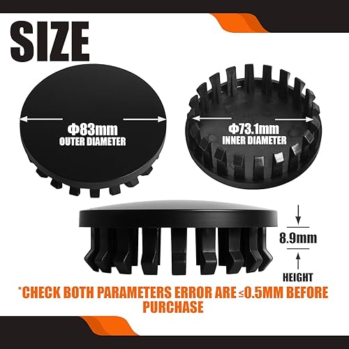Miniatura 33 de TMS - Tapones centrales de rueda de 2.7 pulgadas para BMW Serie 3, 4, Serie 5, Serie X, Serires Z, Series 3613 6783 536, paquete de 4