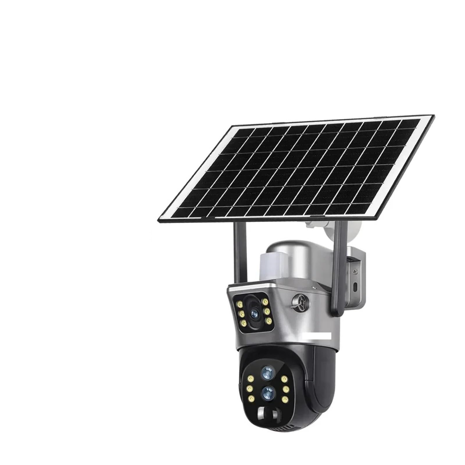 Oshpmbdlyfj Wifi No Zoom 32G 12Mp 10X Zoom Dual Screen Solar Camera Outdoor 6K 4G/Wifi Three Lens Human Auto Tracking Security Cameras(Wifi No Zoom 32G)