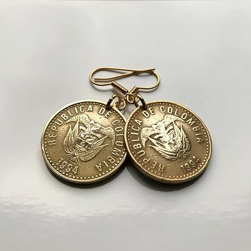 Miniatura 4 de 1995 Colombia 100 Pesos coin earrings jewelry flags condor Bogotá Medellín Cali Barranquilla Cartagena Cúcuta Antioquia Caldas Soacha Bucaramanga