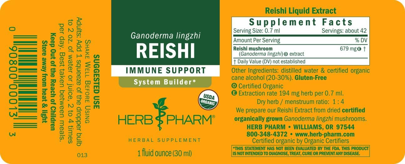 Herb Pharm Reishi Mushroom Extract Immune System Builder - 1 Ounce - Image 9
