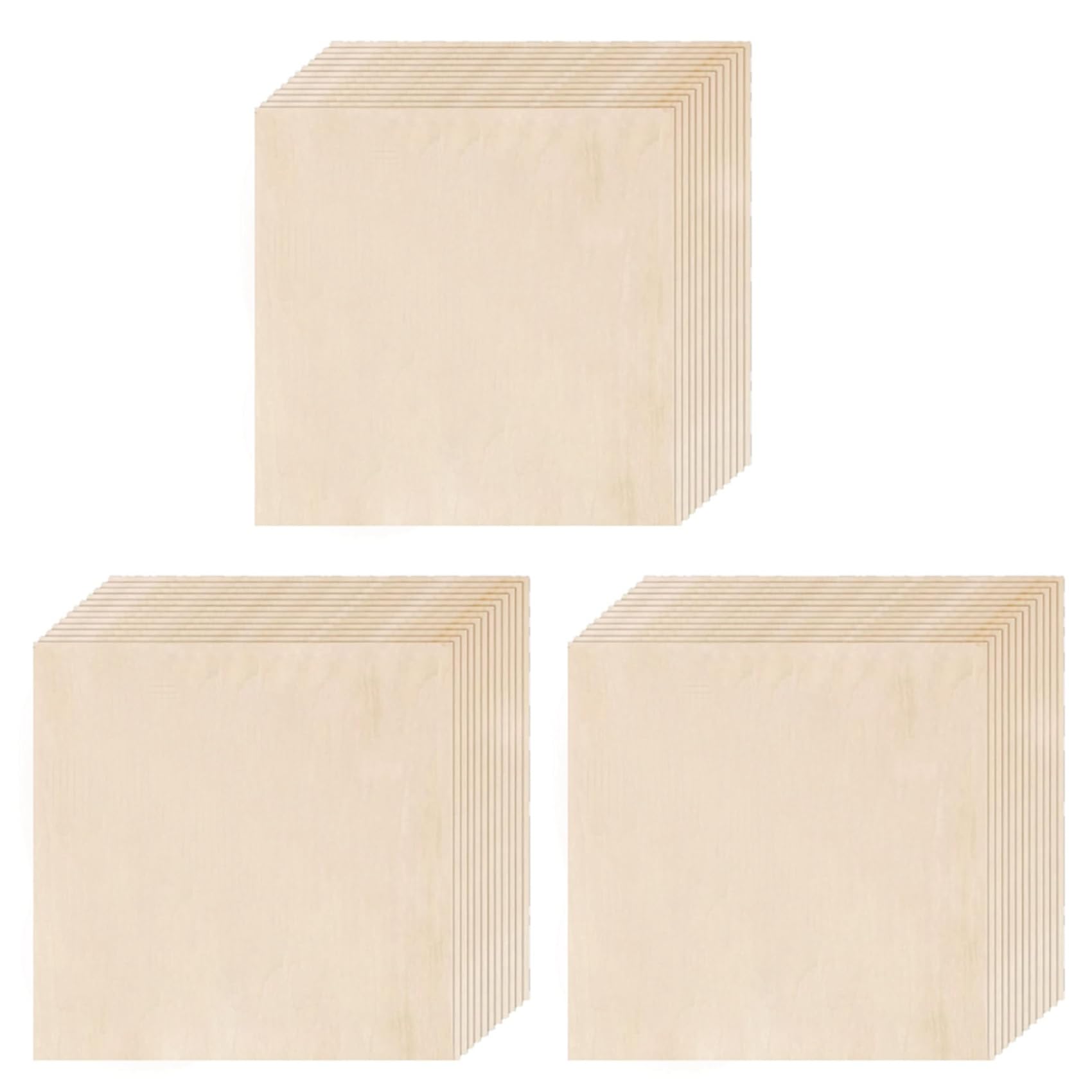 Hndhbfgrt Basswood Sheets 36 Pack,36x36x1/8Inch Plywood Sheets,3mm Basswood for Cutting, Engraving Blanks,Drawing