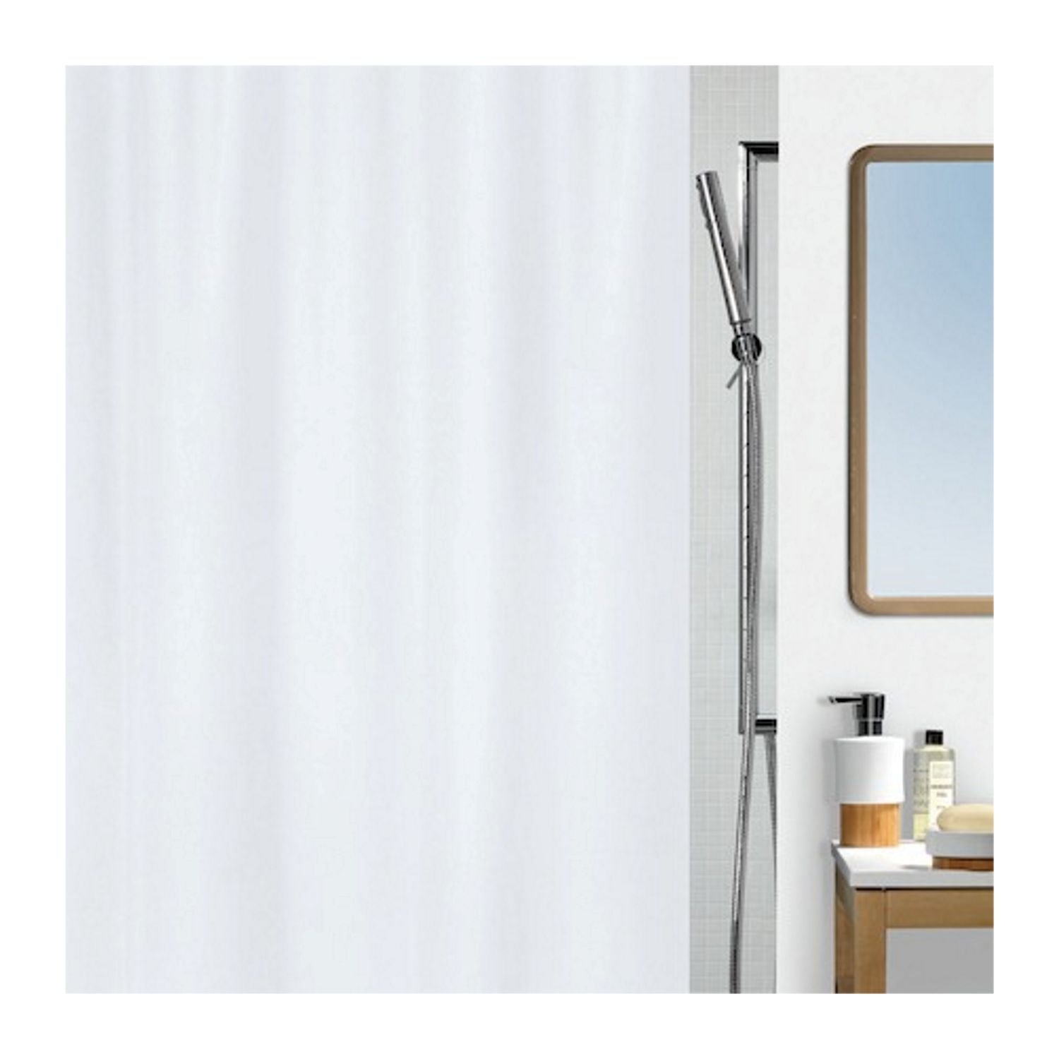 Spirella Rideau de Douche Polyester Maya 180x200cm Blanc