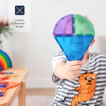 CONNETIX Magnetic Tiles Rainbow Shape Expansion Pack, 36 Pieces