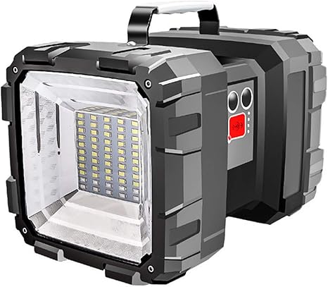 Amazon Co Jp Xhp70 2 Ledサーチライトダブルヘッドled懐中電灯 Usb入力 出力機能付き キャンプライト警告ランプ スポーツ アウトドア